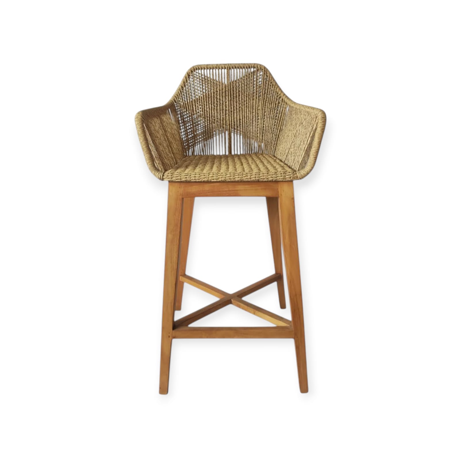 Rattan and teak bar stool manufacturers from indonesia